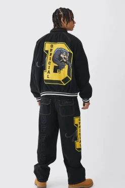 boohooMAN Varsity Applique Set | UK| Sets & Co-Ords