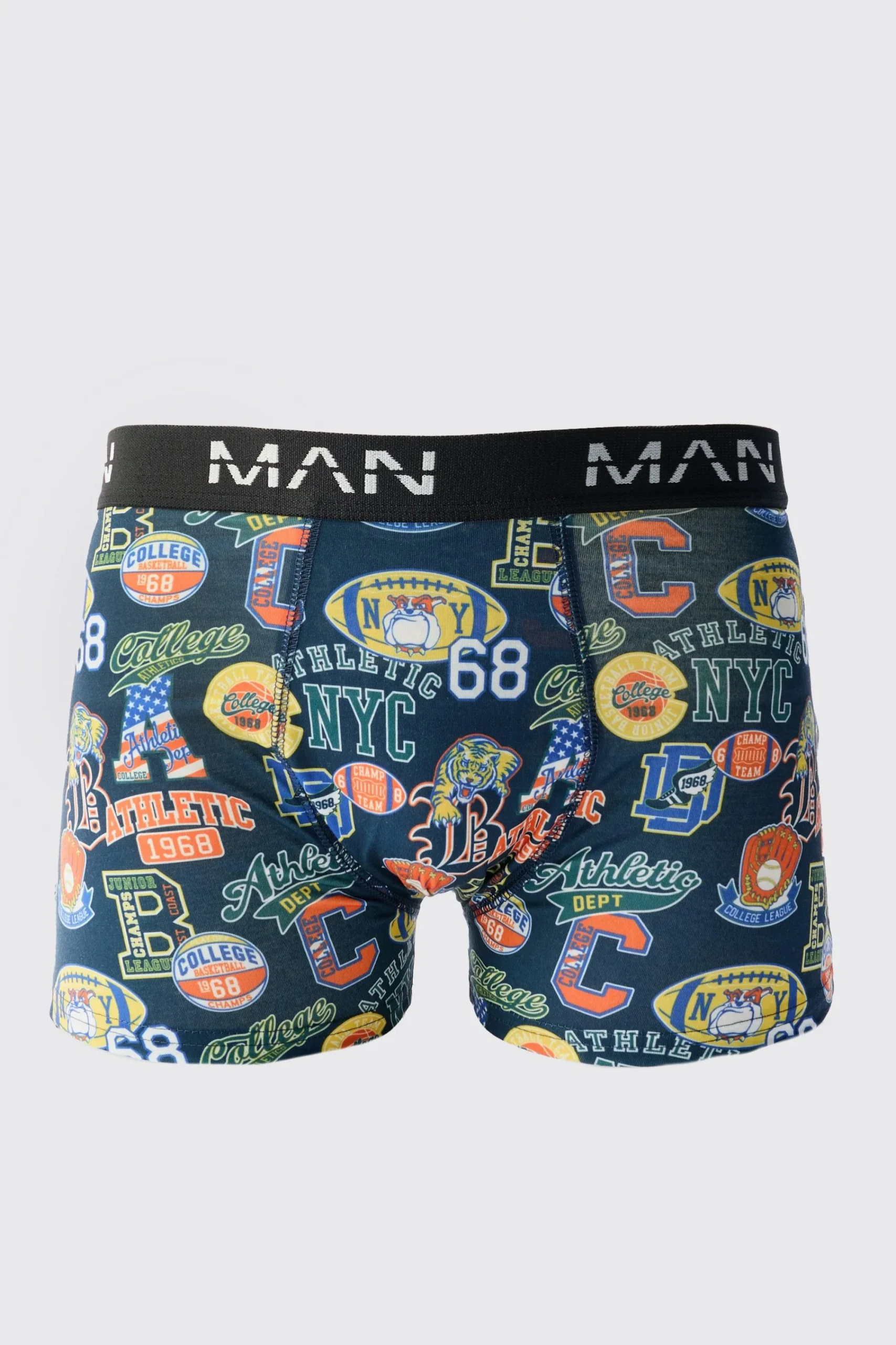 boohooMAN Varsity Print Boxers | UK| Underwear & Socks|Underwear & Socks