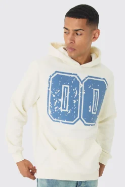 boohooMAN Varsity Puff Print Hoodie | UK| Hoodies & Sweatshirts