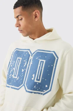 boohooMAN Varsity Puff Print Hoodie | UK| Hoodies & Sweatshirts