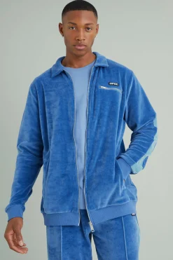 boohooMAN Velour Tapped Harrington Jacket | UK| Coats & Jackets