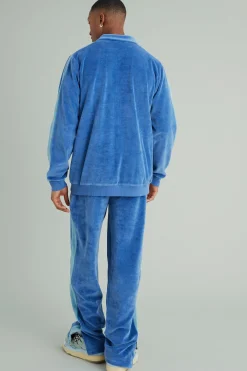 boohooMAN Velour Tapped Harrington Jacket | UK| Coats & Jackets