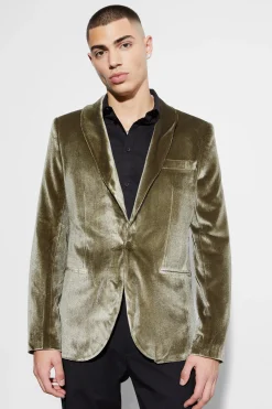 boohooMAN Velvet Shawl Collar Blazer | UK| Suits & Tailoring