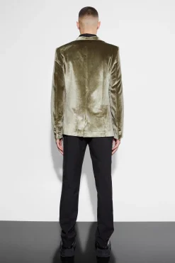 boohooMAN Velvet Shawl Collar Blazer | UK| Suits & Tailoring