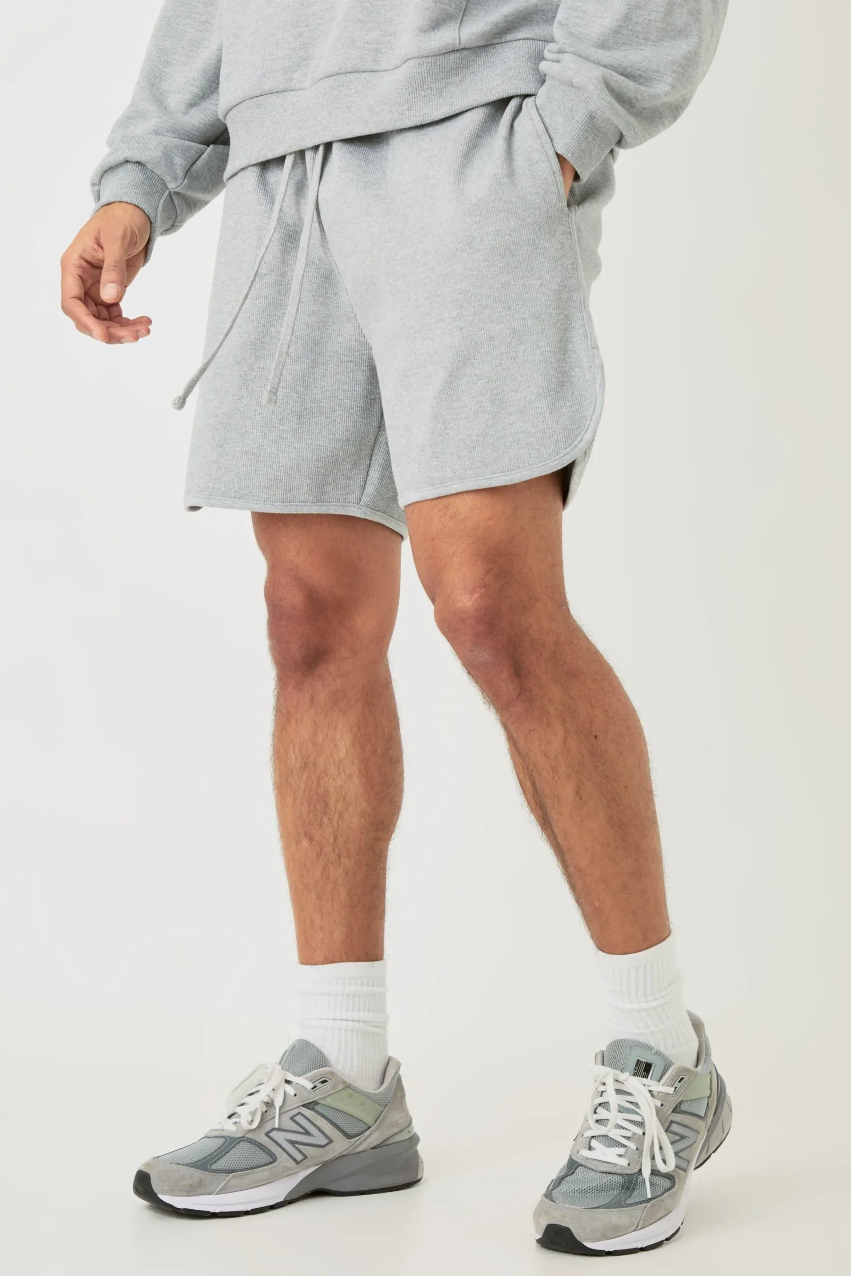 boohooMAN Volley Short Length Heavyweight Ribbed Short | UK| Shorts