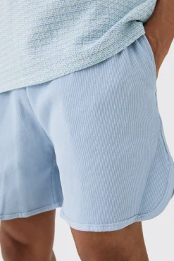 boohooMAN Volley Short Length Heavyweight Ribbed Short | UK| Shorts