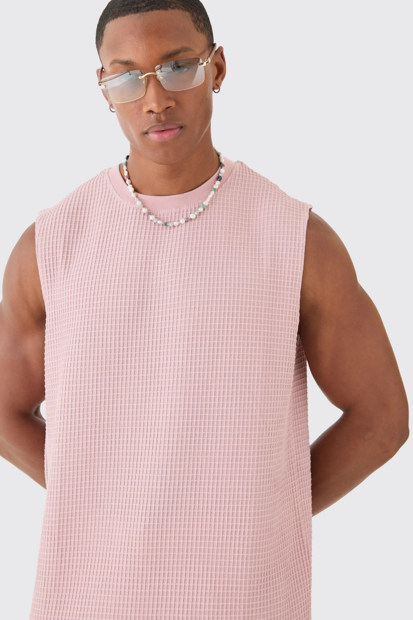 Waffle Tank | UK^boohooMAN Outlet