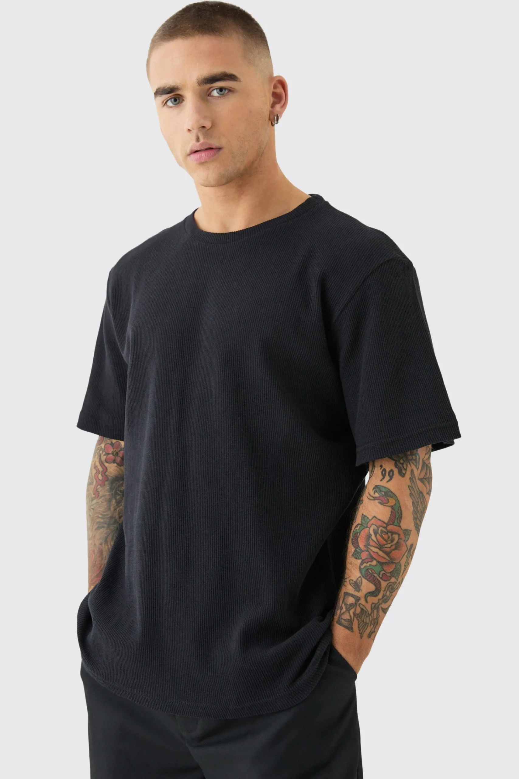 Waffle T-shirt | UK^boohooMAN Hot