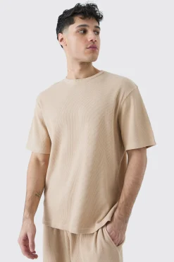 Waffle T-shirt | UK^boohooMAN