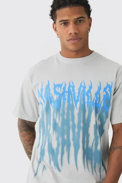 Washed Gothic Printed T-Shirt | UK^boohooMAN Best