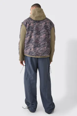 boohooMAN Washed Ripstop Nylon Camo Utility Jacket | UK| Coats & Jackets