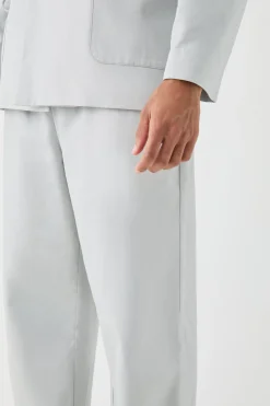 boohooMAN Wide Leg Elasticated Waistband Linen Joggers In | UK| Suits & Tailoring