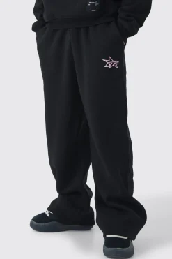 boohooMAN Wide Leg Star Printed Joggers | UK| Joggers