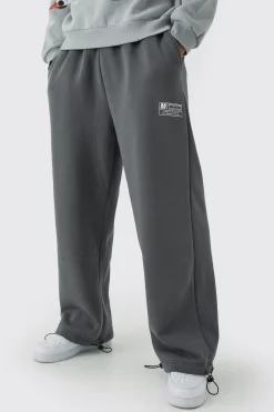 boohooMAN Wide Leg Tie Cuff Double Waistband Joggers | UK| Trousers|Joggers