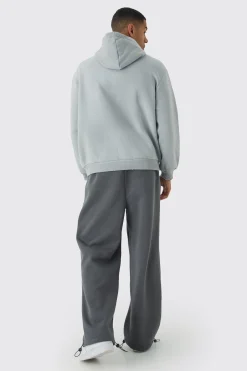 boohooMAN Wide Leg Tie Cuff Double Waistband Joggers | UK| Trousers|Joggers