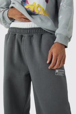boohooMAN Wide Leg Tie Cuff Double Waistband Joggers | UK| Trousers|Joggers