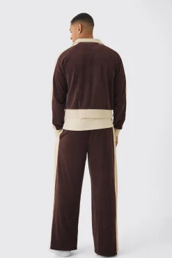 boohooMAN Wide Leg Velour Split Hem Jogger | UK| Trousers|Joggers