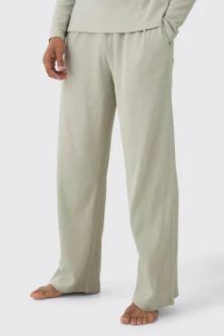 boohooMAN Wide Leg Waffle Jogger | UK| Loungewear
