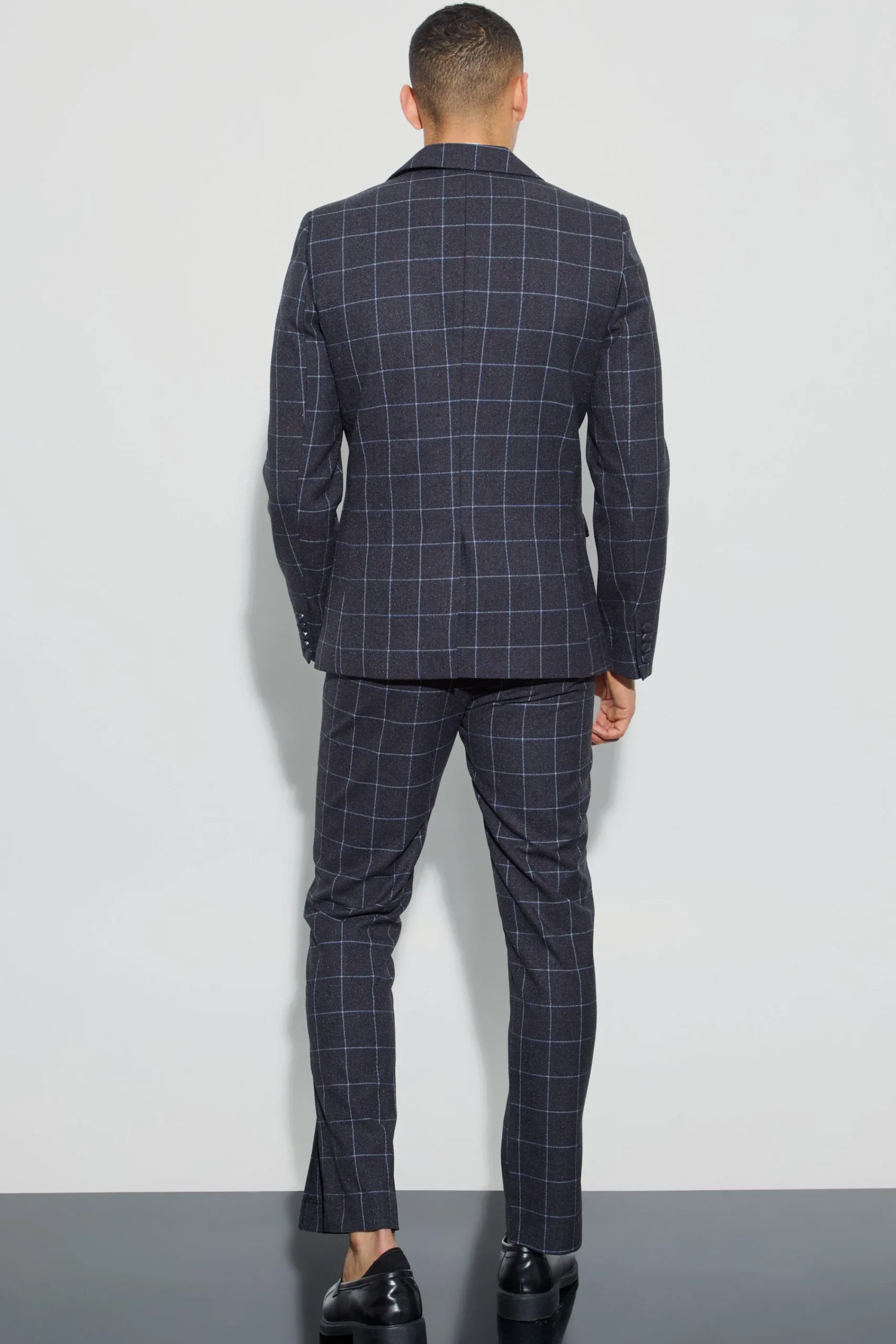 boohooMAN Window Check Double Breasted Slim Fit Blazer | UK| Suits & Tailoring
