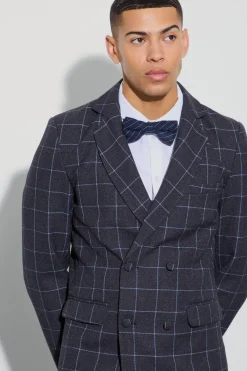 boohooMAN Window Check Double Breasted Slim Fit Blazer | UK| Suits & Tailoring