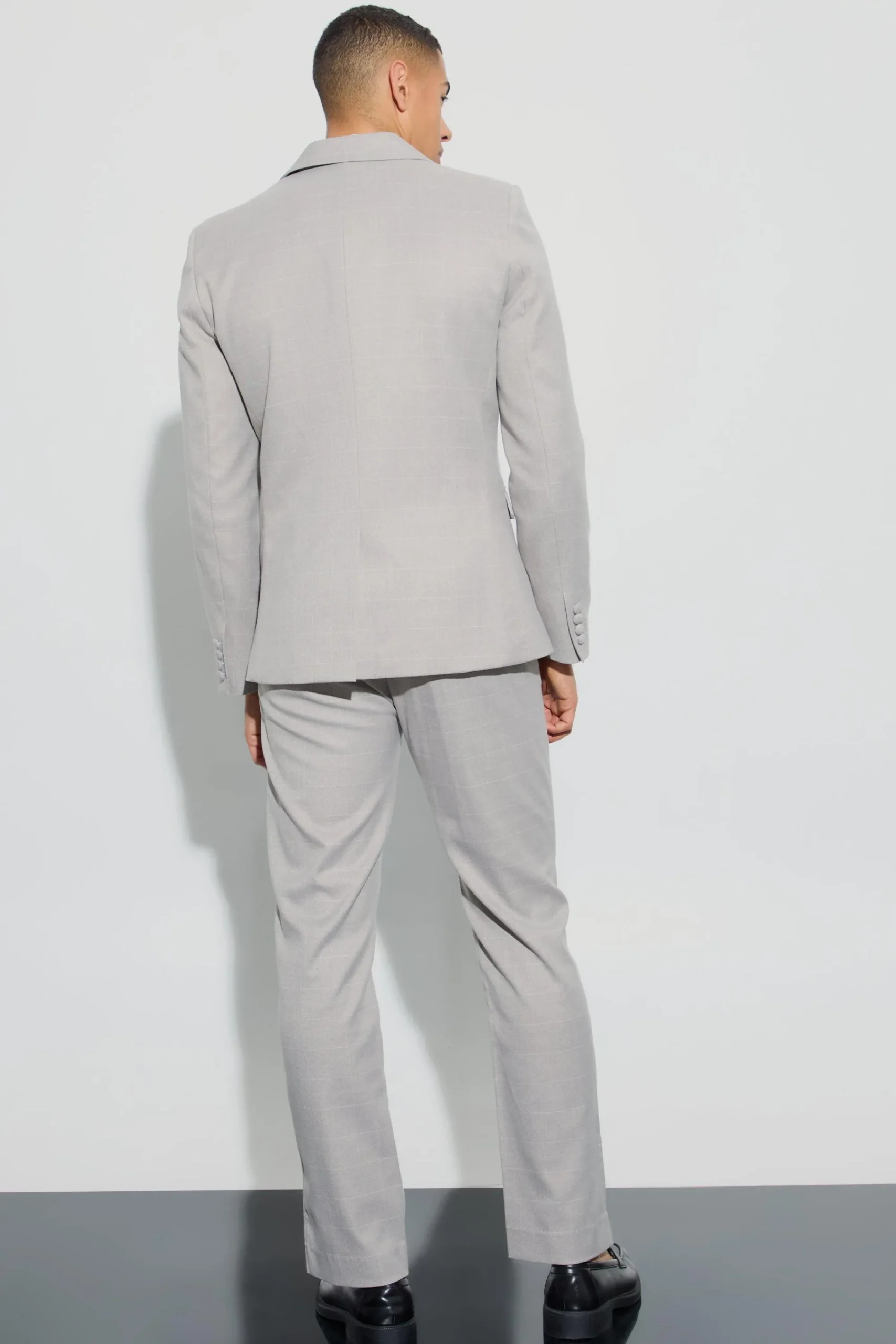 boohooMAN Window Check Double Breasted Slim Fit Blazer | UK| Suits & Tailoring