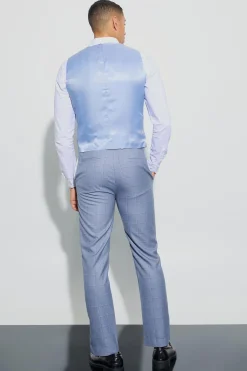 boohooMAN Window Check Double Breasted Waistcoat | UK| Suits & Tailoring