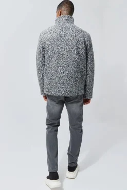 boohooMAN Wool Concealed Placket Funnel Neck Jacket | UK| Coats & Jackets