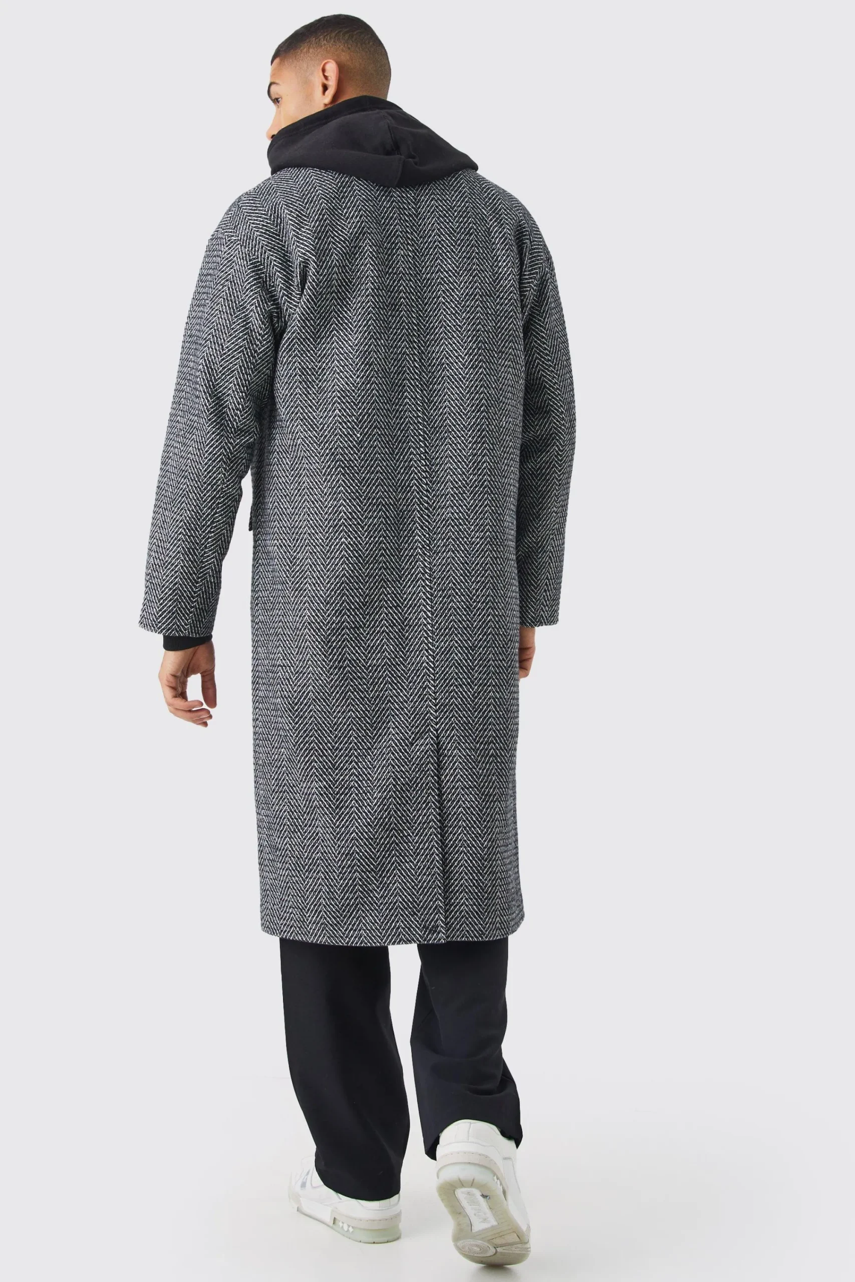 boohooMAN Wool Look Overcoat With Metal Clasp | UK| Coats & Jackets