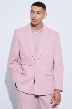 boohooMAN Wool Look Oversized Strap Detail Suit | UK| Suits & Tailoring