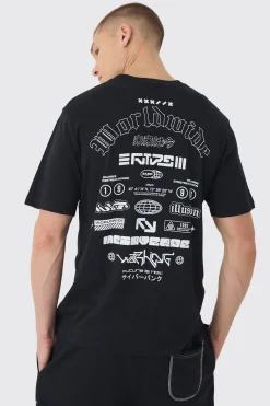 Worldwide Back Printed T-Shirt | UK^boohooMAN Sale