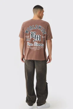 Worldwide BM Back Print T-Shirt | UK^boohooMAN Discount
