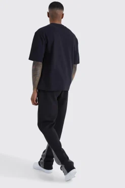 boohooMAN Worldwide Contrast Stitch Gusset Jogger | UK| Trousers|Joggers