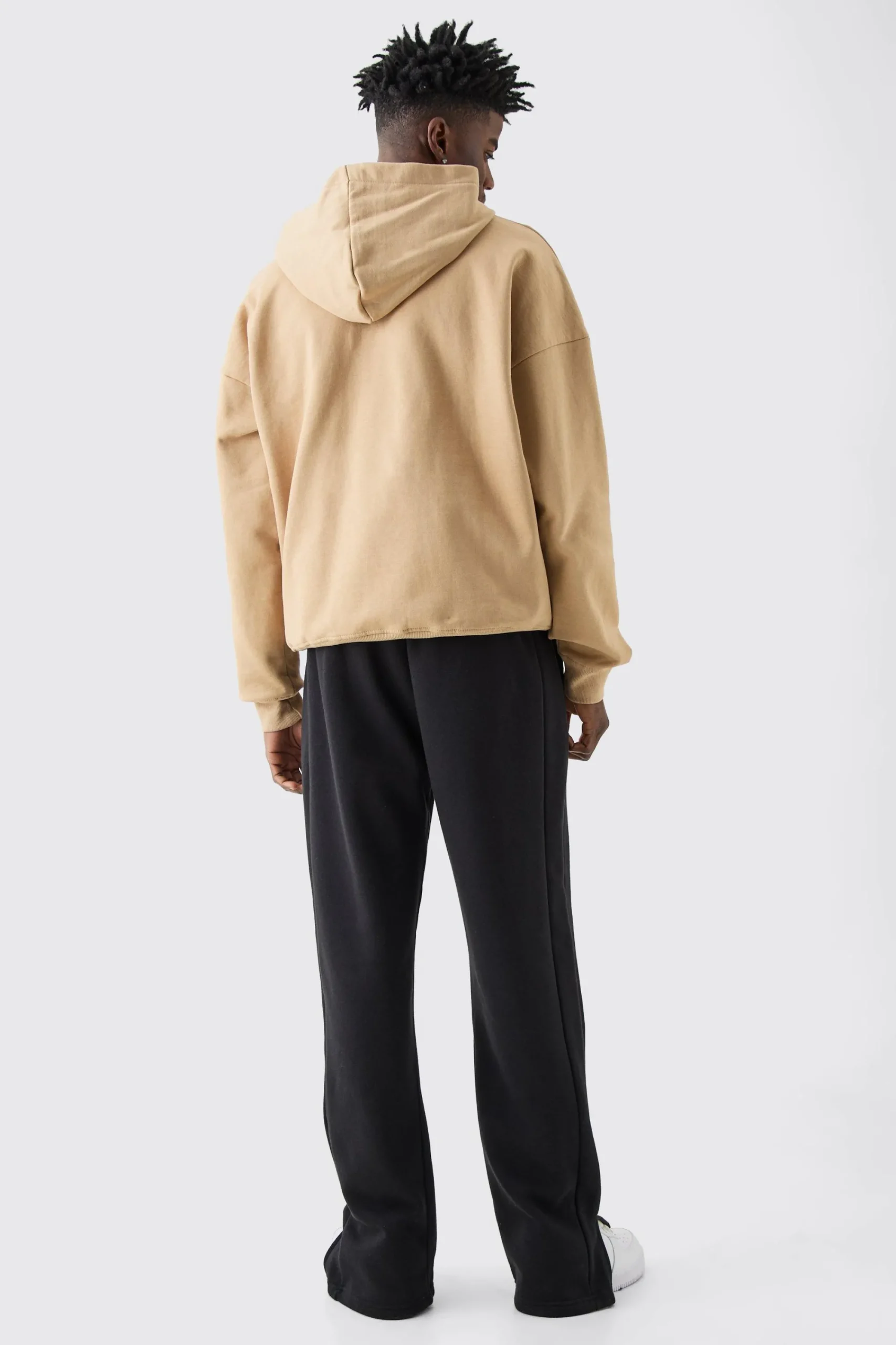 boohooMAN Worldwide Crotch Print Split Hem Gusset Jogger | UK| Trousers|Joggers