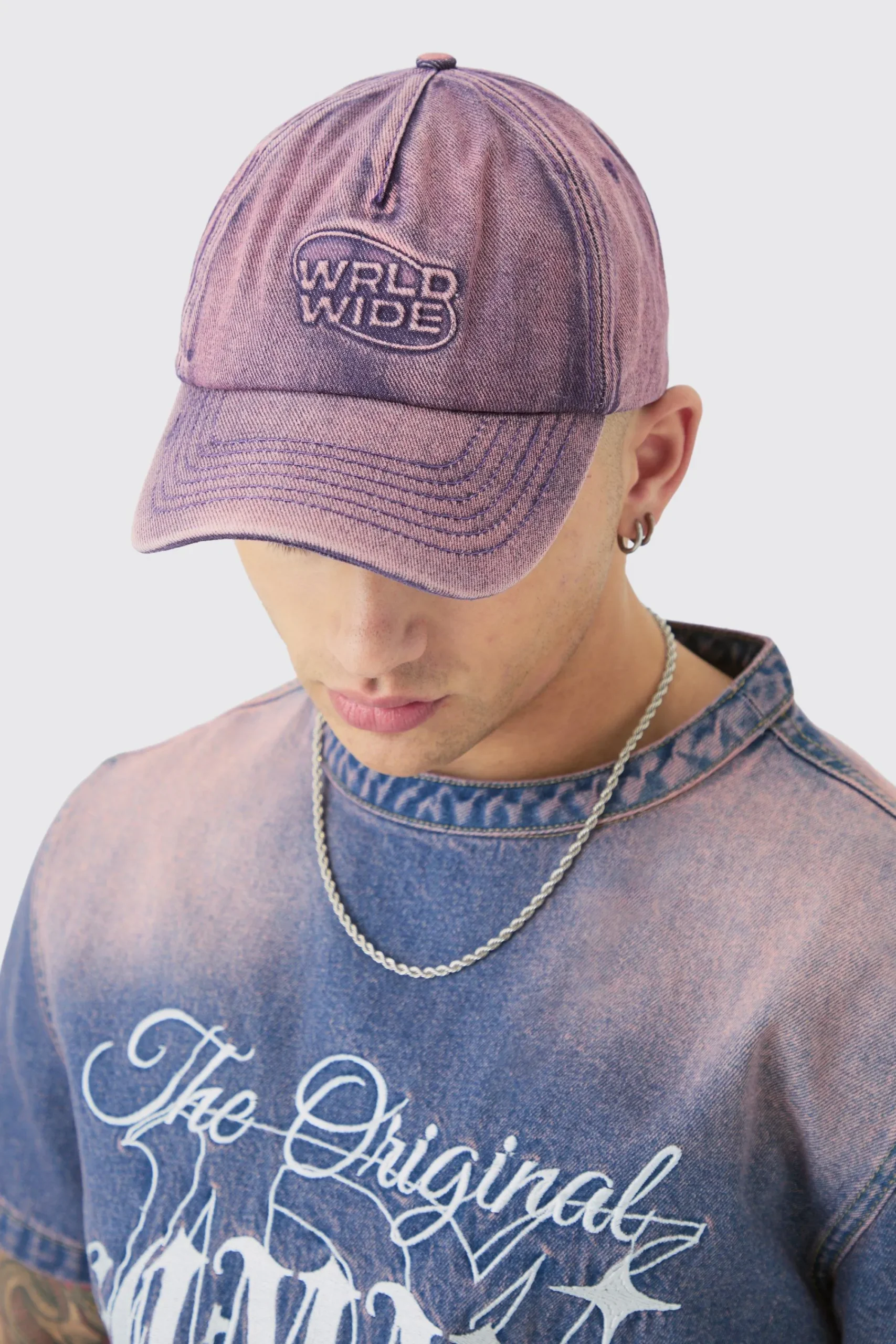boohooMAN Worldwide Embossed Washed Cap In | UK| Hats & Caps