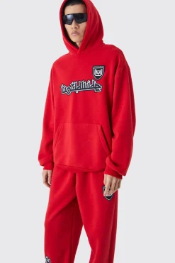 boohooMAN Worldwide Football Oversized Hodded Tracksuit | UK| Tracksuits