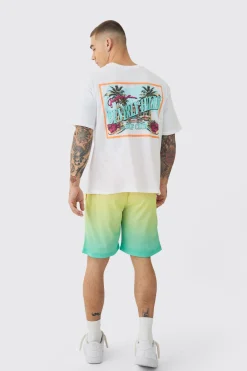 boohooMAN Worldwide Graffiti Mesh Mid Length Basketball Shorts | UK| Shorts