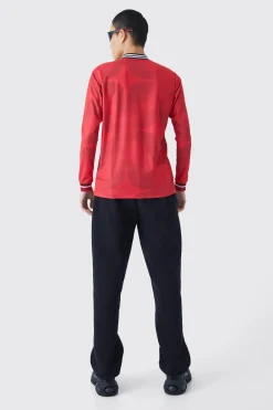 Worldwide Long Sleeve Football Shirt | UK^boohooMAN Clearance