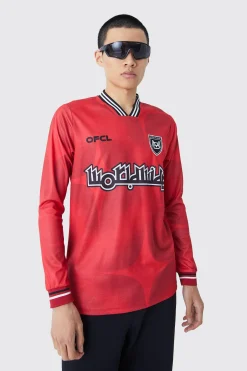 Worldwide Long Sleeve Football Shirt | UK^boohooMAN Clearance