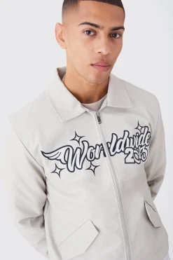 boohooMAN Worldwide Pu Collared Bomber | UK| Coats & Jackets