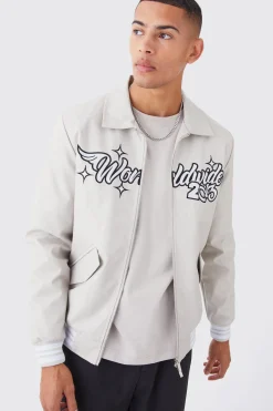 boohooMAN Worldwide Pu Collared Bomber | UK| Coats & Jackets