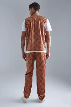 boohooMAN Woven Bandana Utility Vest And Straight Trouser | UK| Sets & Co-Ords