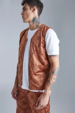 boohooMAN Woven Bandana Utility Vest And Straight Trouser | UK| Sets & Co-Ords