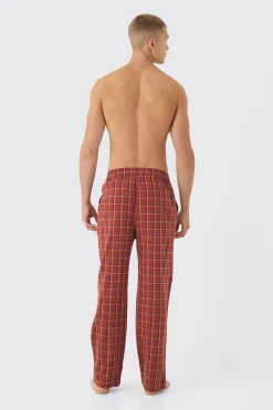 boohooMAN Woven Check Lounge Bottoms | UK| Loungewear