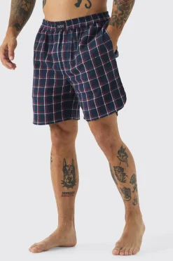 boohooMAN Woven Check Lounge Shorts | UK| Loungewear