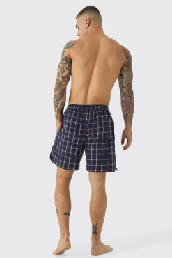 boohooMAN Woven Check Lounge Shorts | UK| Loungewear