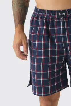 boohooMAN Woven Check Lounge Shorts | UK| Loungewear