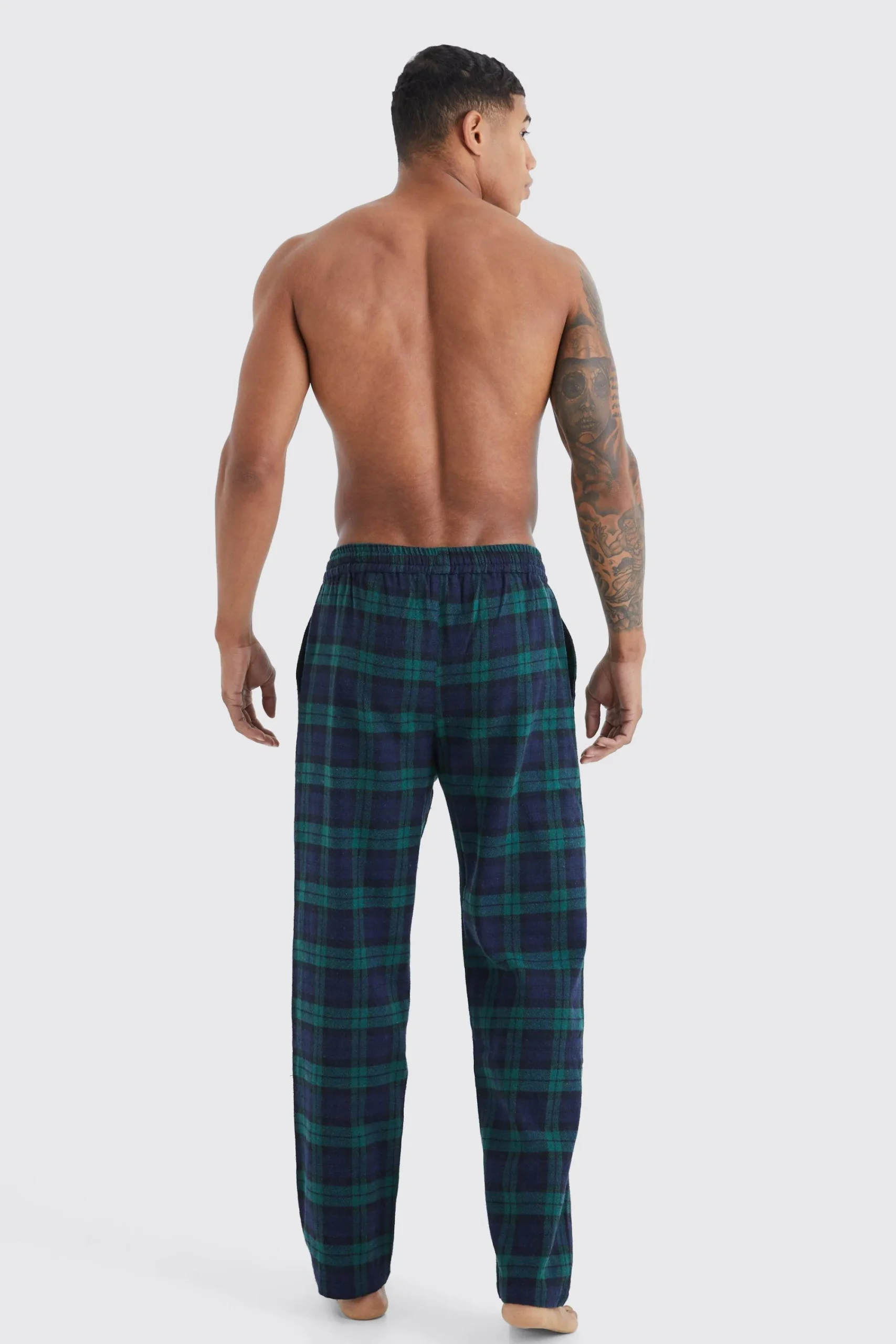 boohooMAN Woven Check Loungewear Pants | UK| Loungewear