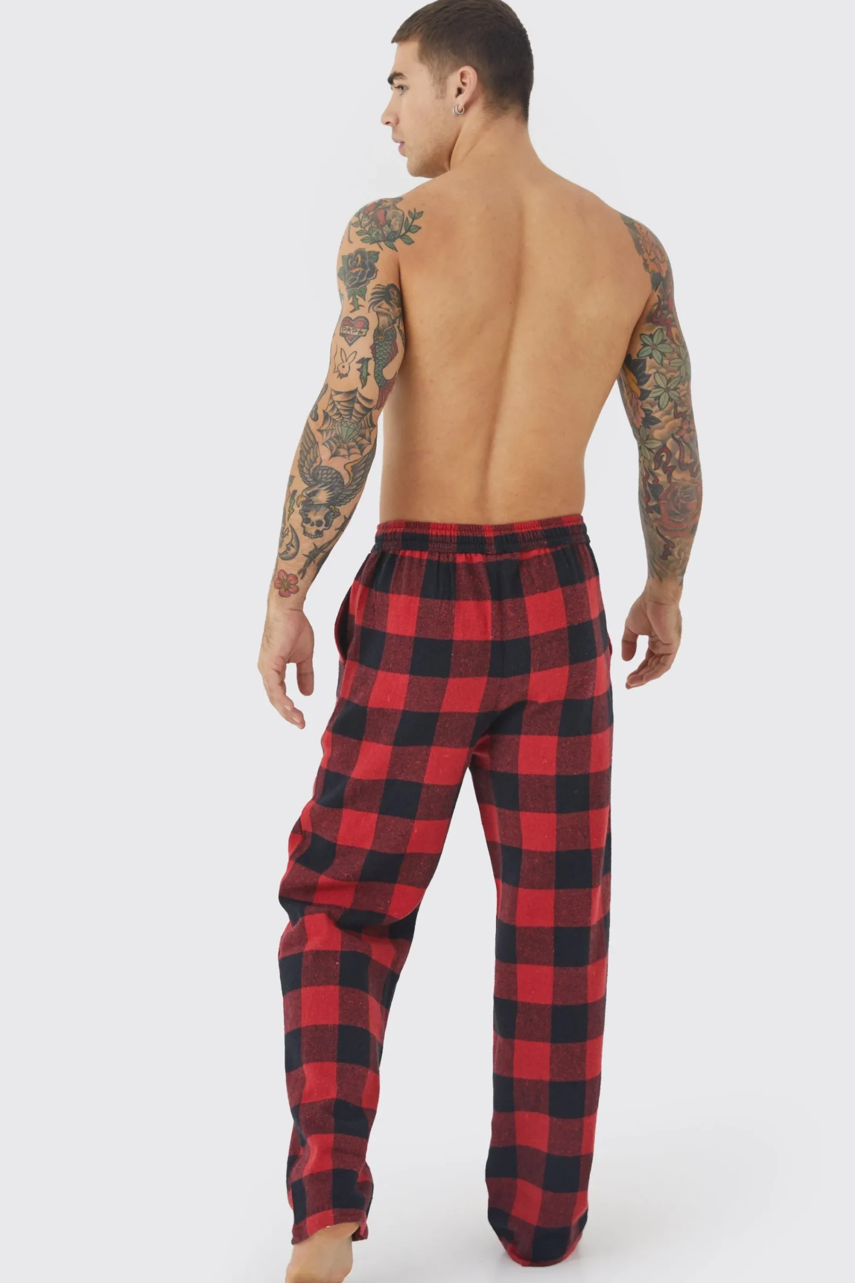 boohooMAN Woven Check Loungewear Pants | UK| Loungewear