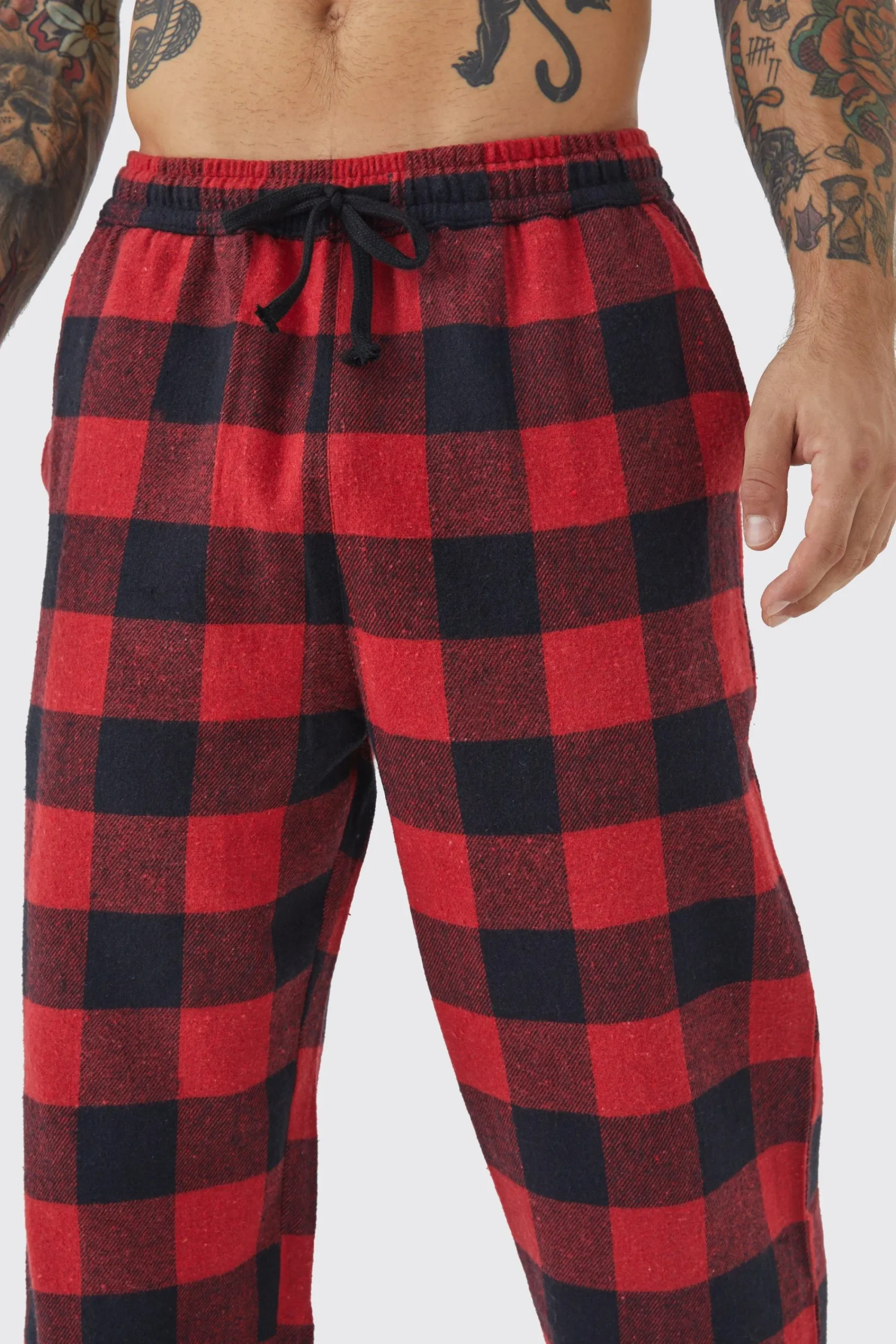 boohooMAN Woven Check Loungewear Pants | UK| Loungewear