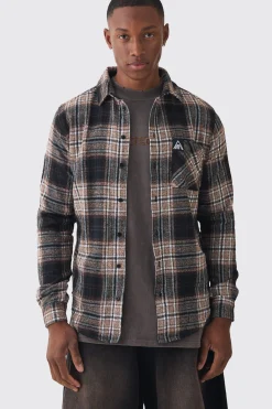 boohooMAN Woven MAN Tab Pocket Checked Shirt | UK| Shirts